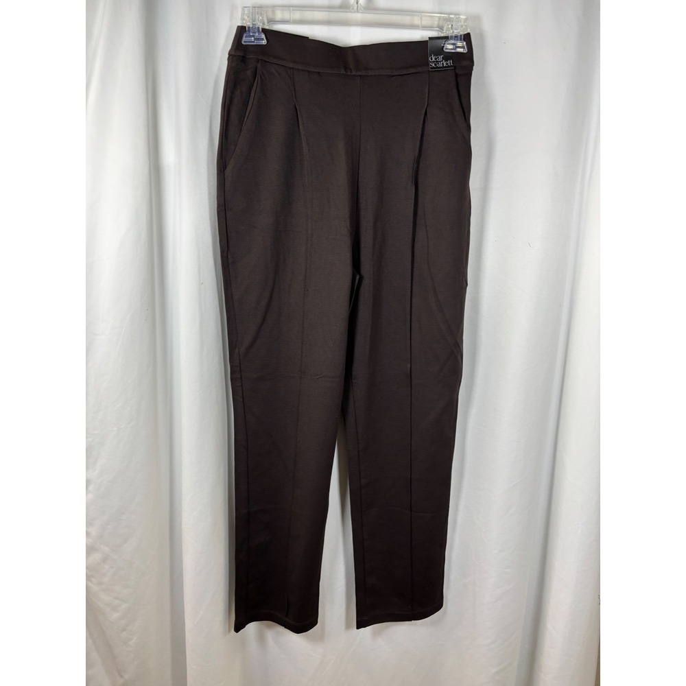 Dear Scarlett Magic Everywhere Brown Pull On Dress Pants Women Medium MDS New